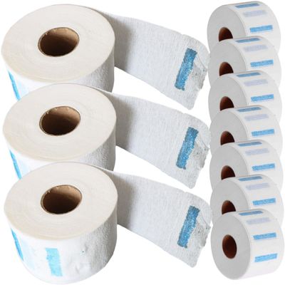 BIUDECO 10rolls Haircut Neck Band Barber Cape Salon Neck Wrap Barber Paper Stain Hair Wrapping