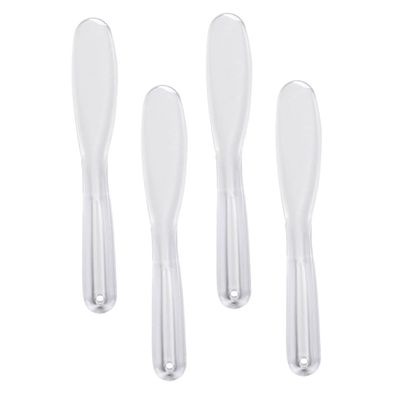 FOMIYES Facial Spoon Set 4pcs Plastic Mask Mixing Spatulas Ergonomic Design for Easy Application Safe Reusable