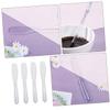 FOMIYES Facial Spoon Set 4pcs Plastic Mask Mixing Spatulas Ergonomic Design for Easy Application Safe Reusable view 4
