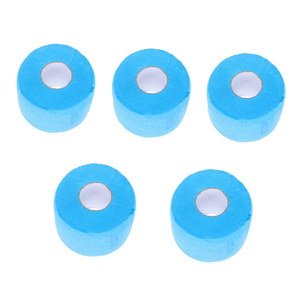 BIUDECO Haircut Neck Strip Barber Paper 5 Rolls Stretchy Paper Neck Band for Hairdressing Barber Shop Supplies