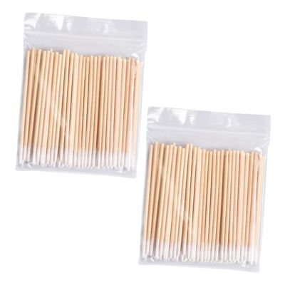 TOVINANNA 1000pcs Disposable Makeup Cotton Swabs Non-linting Eyelash Cleaning Rods for Tattooing Nail Art and Eye Makeup Sanitary Wooden Sticks for Home and Travel Use