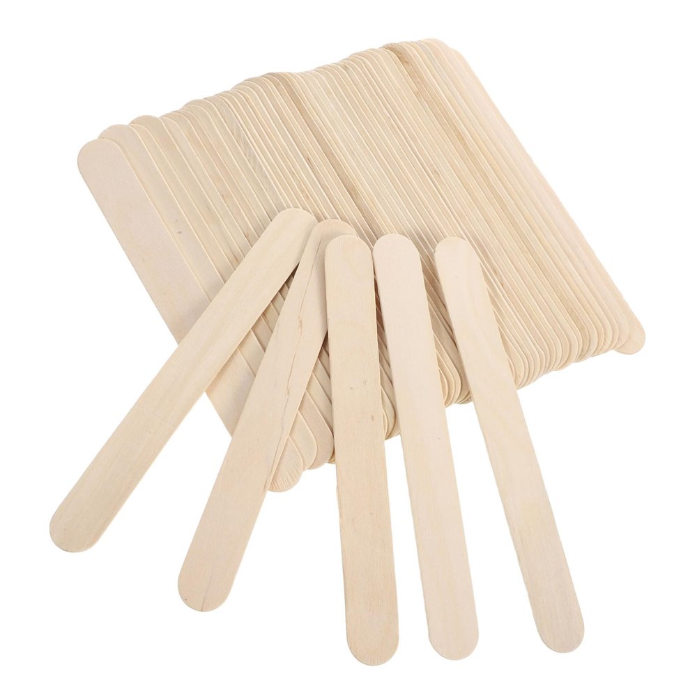 Anneome 100pieces Wooden Eyebrow Wax Sticks for Hair Removal Body Waxing Applicators Women Hair Removal Waxing Products Personal Care Appliances