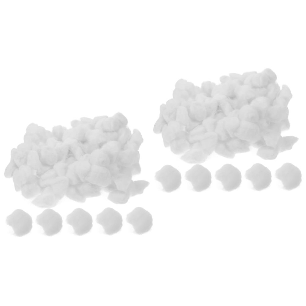 FOMIYES 2pcs Makeup Remover Cotton Balls Face Cleaning Lint Cotton Pads Facial Pads Absorbent Mini for Manicure