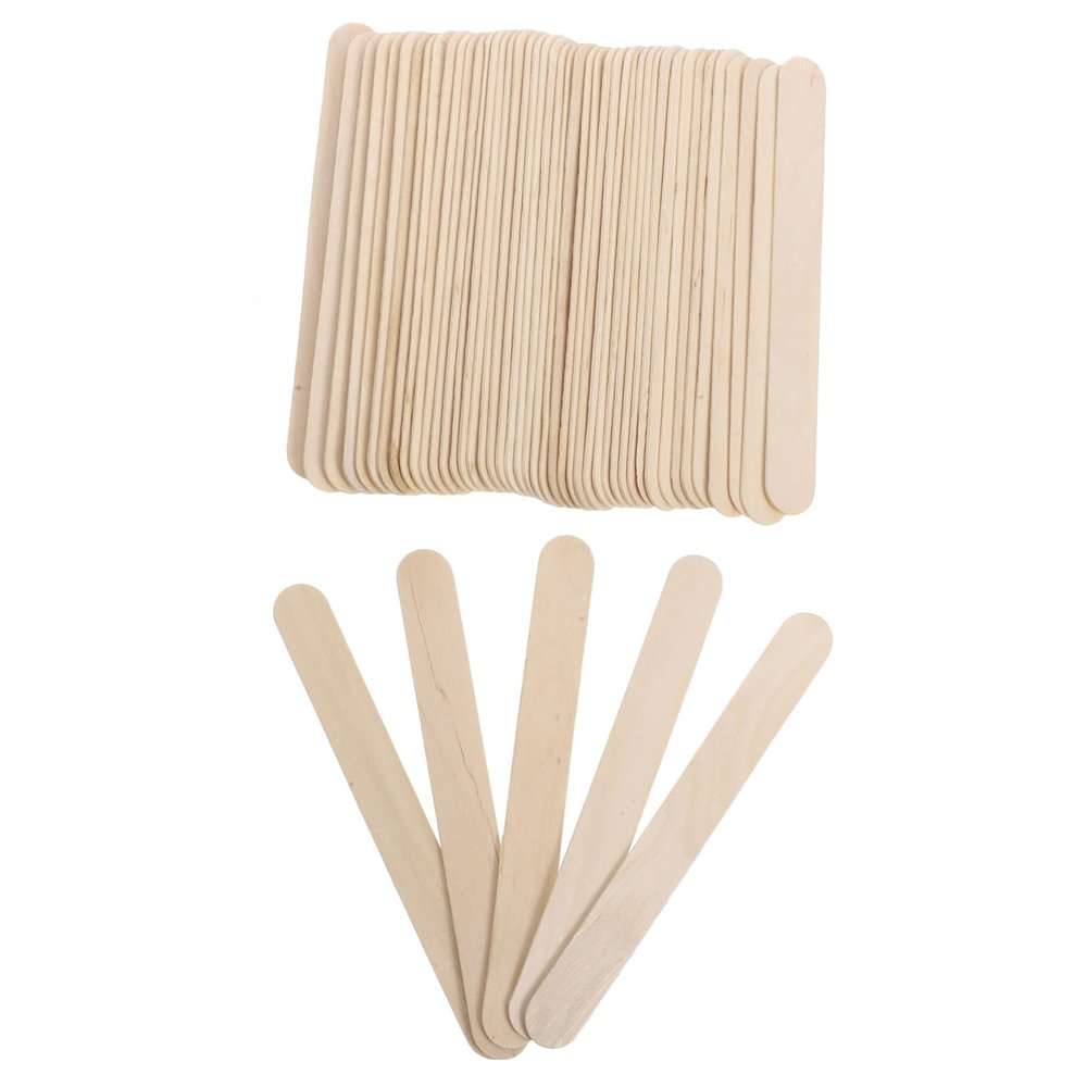 FOMIYES Wooden Wax Sticks Applicators for Hair Removal Smooth Spatulas for Body Waxing Safe and Hair Removal Tools Sticks Box