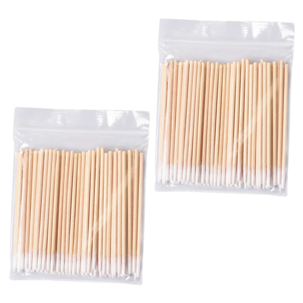 Baluue 1000pcs Disposable Makeup Cotton Swabs Multi-purpose Eyelash Cleaning Sticks Pointed Cotton Swabs for Tattooing Makeup Removal and Daily Use for Salons and Home