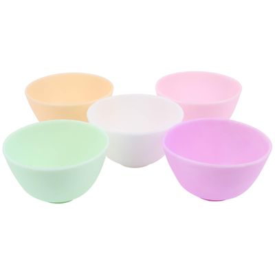 Baluue 5pcs Silicone Face Mask Mixing Bowls Soft Diy Cosmetic Tools for Facial Masks Products Easy to Clean Flexible Design for Use