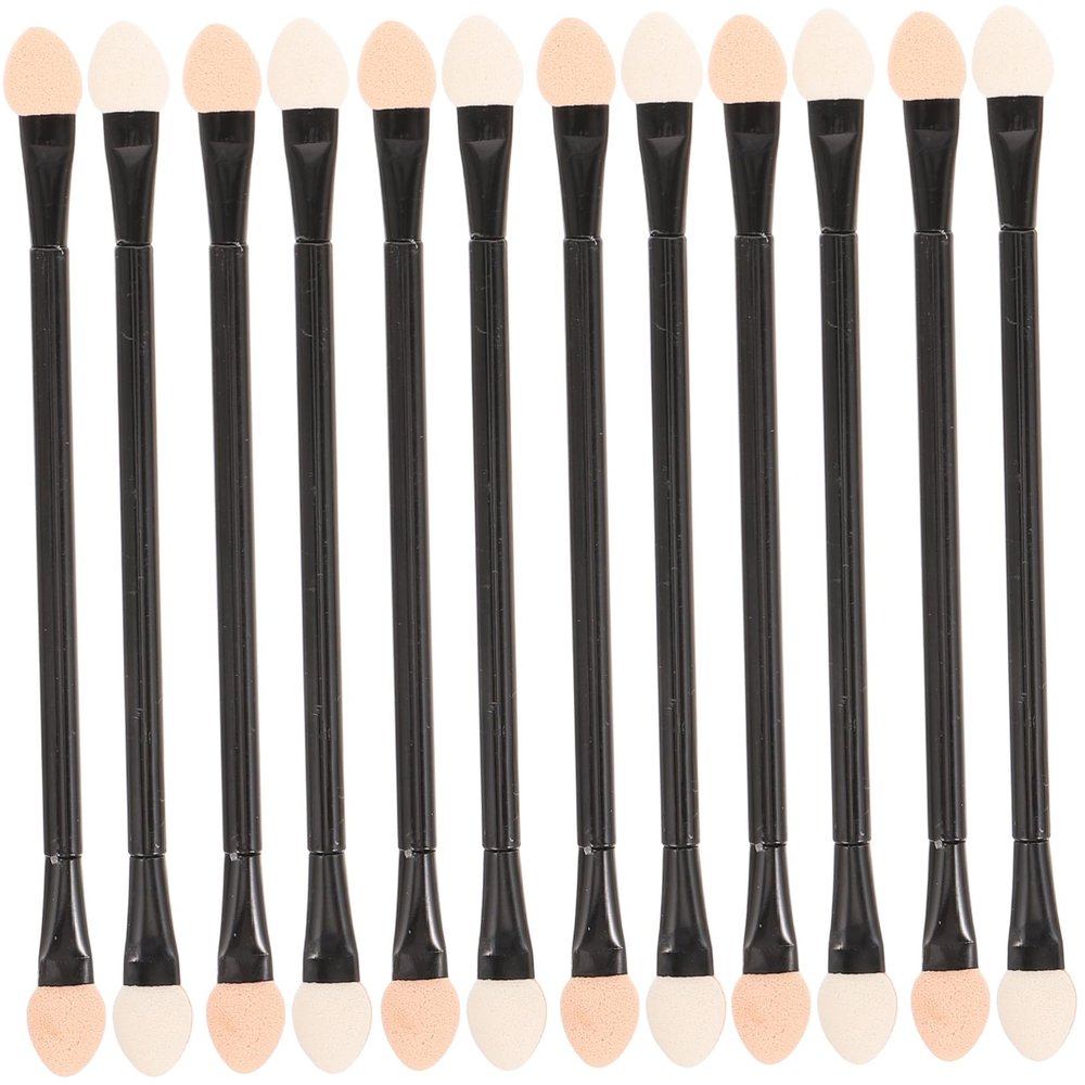 FOMIYES Double-ended Makeup Brush Set 30pcs Disposable Eyeshadow Sponge Applicators for Eye Makeup