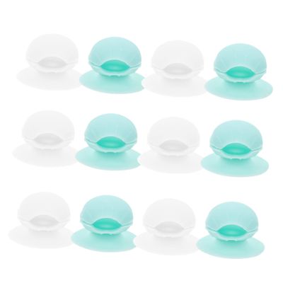VINTORKY 12pcs Silicone Applicator Lip Brush Cover Travel Lip Brush Lost Cap for Makeup