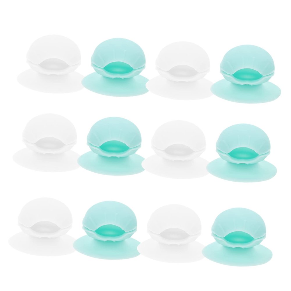 VINTORKY 12pcs Silicone Applicator Lip Brush Cover Travel Lip Brush Lost Cap for Makeup