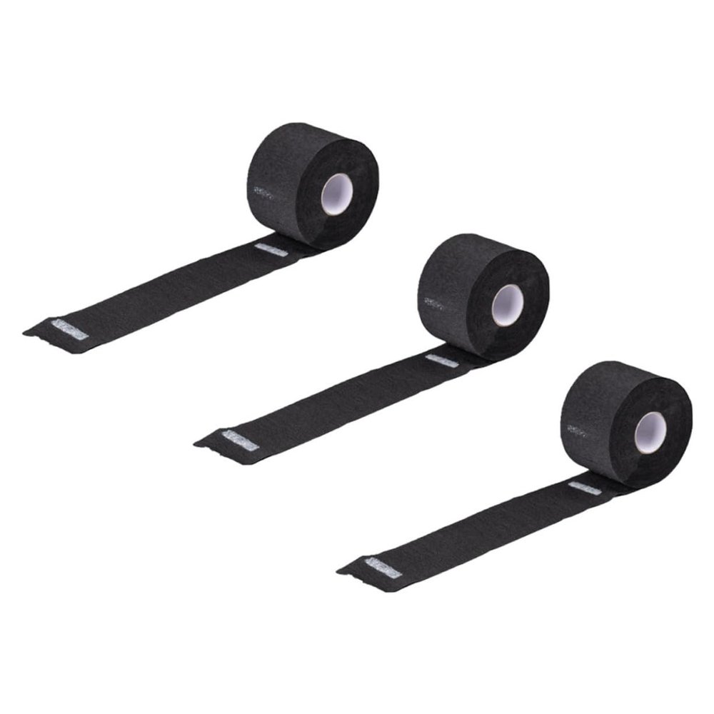 VINTORKY 3 Rolls Barber Neck Strips Hair Cutting Collar Paper Black Stretchy Hair Wrap