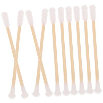 FOMIYES 100pcs Disposable Cotton Swabs Double Ended Bamboo Sticks for Care Soft and Skin-friendly for Newborn Hygiene