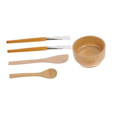 Baluue 1set Facial Mask Bowl Set Mixing Tools Includes Brushes Spoon and Bowl Reusable Beauty Accessories For-home