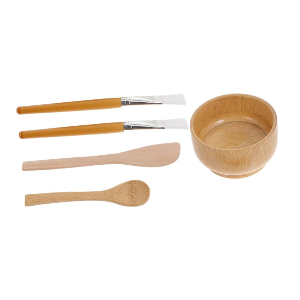 Baluue 1set Facial Mask Bowl Set Mixing Tools Includes Brushes Spoon and Bowl Reusable Beauty Accessories For-home