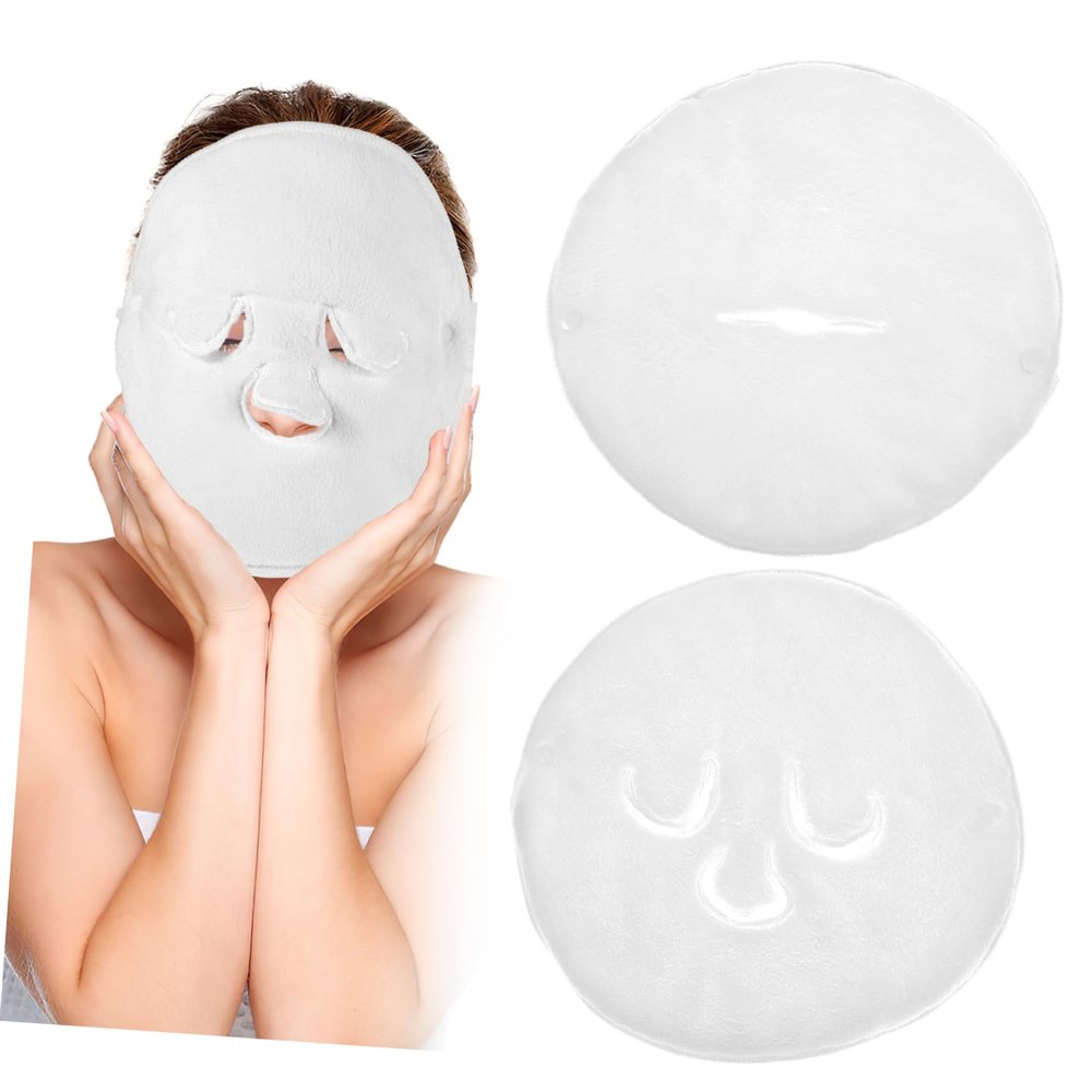 FOMIYES 2pcs Facial Hot Compress Towel Mask Face Towel Mask Steam for Skin Care Soft