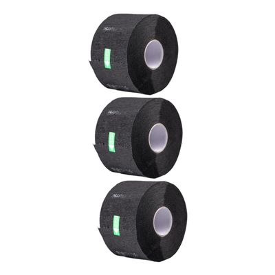 Gogogmee 3rolls Disposable Stretchy Neck Paper Strips for Hair Cutting Black Barber Neck Bands Professional Hairdressing Accessory for Salon Use Odorless and Durable Protection