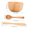 FRCOLOR Wooden Facial Mask Bowl Set Diy Mask Mixing Bowl Kit Spatula for Esthetician view 2