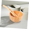 FRCOLOR Wooden Facial Mask Bowl Set Diy Mask Mixing Bowl Kit Spatula for Esthetician view 3