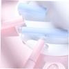 BIUDECO 3pcs Silicone Lip Brush Portable Lip Mask Applicator with Cover for Lipstick Gloss and Concealer for Daily and Professional Use Includes Pink Purple and Blue Brushes view 3