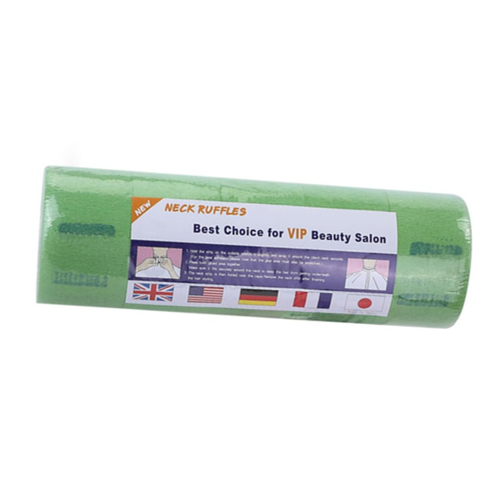 FRCOLOR Green Neck Strip Barber Hair Covering Paper 5 Rolls Disposable Neck Strip