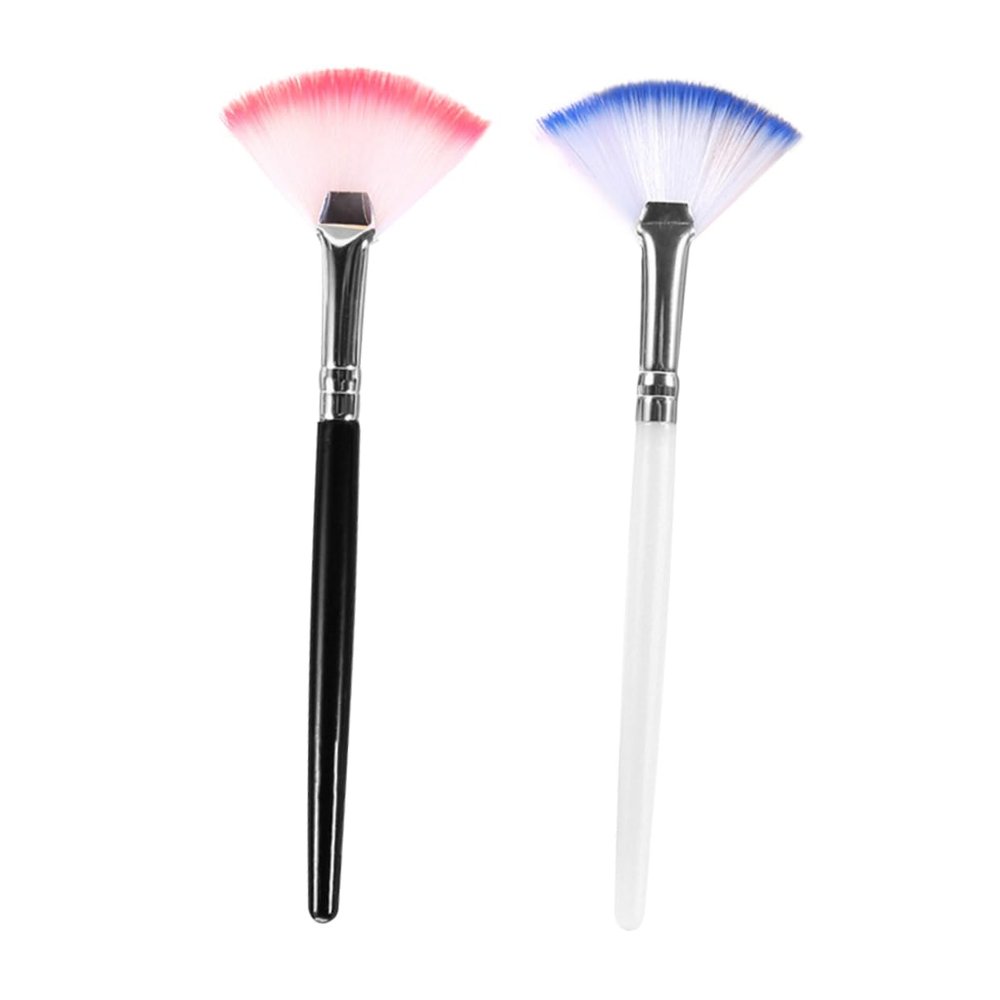 Baluue 2pcs Facial Mask Brushes Soft Bristle Applicators for Gel Masks Skin Treatments Easy to Hold and Apply Black White Colors