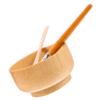 NOLITOY Wooden Mask Bowl Set Diy Facial Mask Tool Kit Reusable Mixing Bowl Spatula view 1