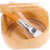 NOLITOY Wooden Mask Bowl Set Diy Facial Mask Tool Kit Reusable Mixing Bowl Spatula view 2