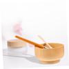 NOLITOY Wooden Mask Bowl Set Diy Facial Mask Tool Kit Reusable Mixing Bowl Spatula view 3