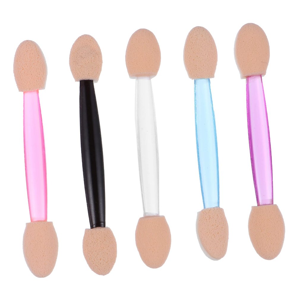 Baluue 250pcs Double-ended Eye Shadow Applicators Disposable Latex Sponge Makeup Brushes for Eye Shadow Application for Travel and Daily Use Color