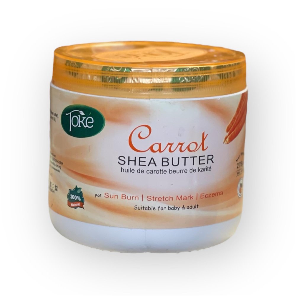Toke Carrot Shea Butter for Sun Burn, Stretch Mark, Eczema, Suitable for Baby & Adult, 100% Natural