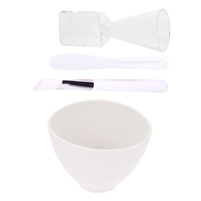 BIUDECO 1set Silicone Facial Mask Mixing Bowl Beauty Tool Kit for Mask Application Includes Bowl Brush Scoop and Spatula for and Home Skincare