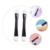Baluue 2pcs Dual- Facial Mask Applicator Silicone Synthetic Hair Brush for Easy Application Travel-friendly Face Mask Tool for Women Keeps Hands Clean view 2