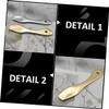 FOMIYES Facial Mask Mixing Spoon Set 3pcs Metal Cream Spoons Skincare Mask Scoop Tool Smooth Edge for Easy Application view 3