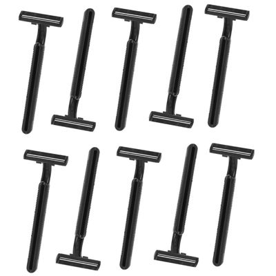 BIUDECO 10pcs Disposable Shavers for Women and Men Dual for Back and Arm Hair Removal Non- Design Convenient Depilatory Tool for Personal and