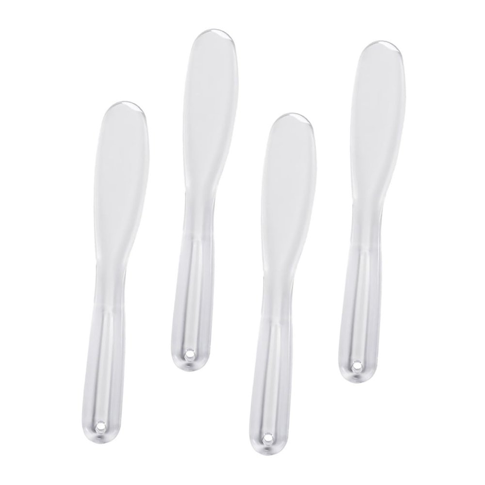 OHPHCALL 4pcs Plastic Face Mask Applicators Reusable Spatulas for Diy Skincare Head for Easy Application Durable Comfortable for Home Professional Use
