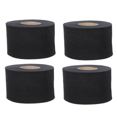 FOMIYES 4rolls Disposable Black Neck Paper Strips Stretchy Barber Neck Bands for Hair Cutting and Styling Set for Professional Salon Use