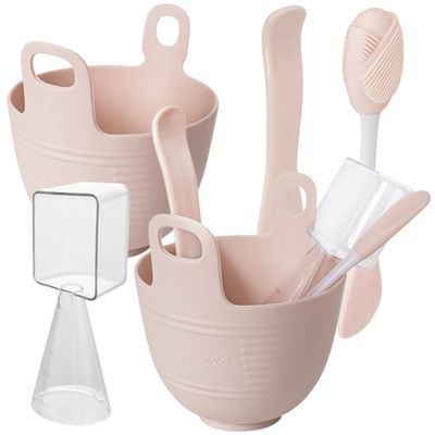 Baluue 2sets Silicone Face Mask Mixing Bowl Diy Mask Bowl Brush Kit Skincare Tools for Women