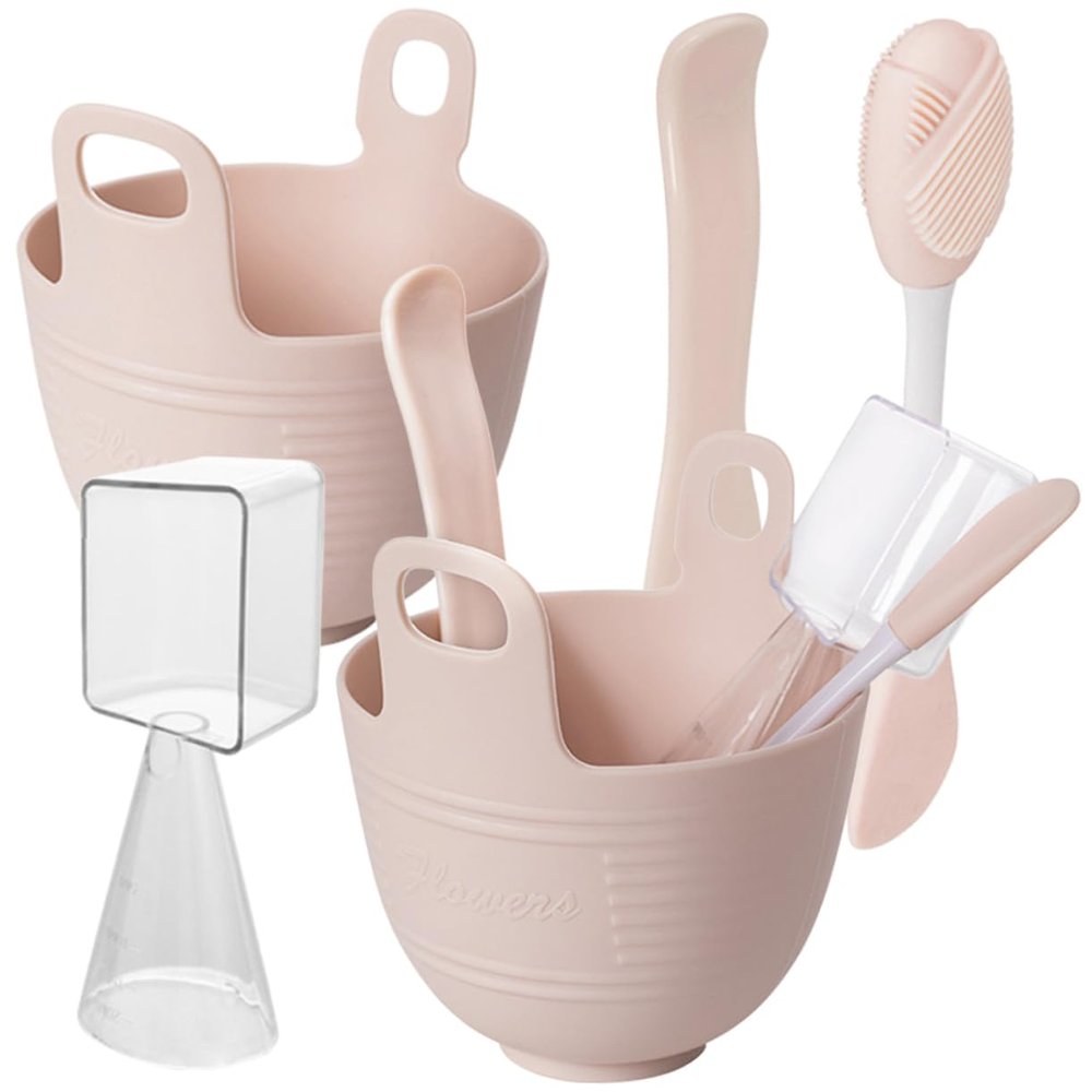 Baluue 2sets Silicone Face Mask Mixing Bowl Diy Mask Bowl Brush Kit Skincare Tools for Women