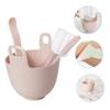 Baluue 2sets Silicone Face Mask Mixing Bowl Diy Mask Bowl Brush Kit Skincare Tools for Women view 3