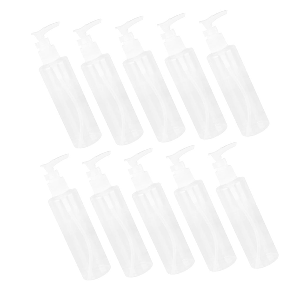 10pcs 200ml Empty Pump Bottles PET Liquid Soap Dispenser for Cleansing Oil Shampoo and Lotion Versatile Pump Bottles for Home and Travel