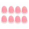 Baluue 8pcs Silicone Lip Brush Covers Reusable Makeup Brush Protectors for Loss and Dustproof Storage for Travel and Daily Use Semi Red Design view 1