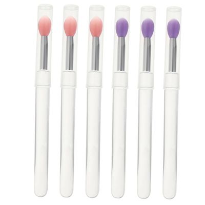 FRCOLOR 6pcs Silicone Lip Brush Applicator for Lip Mask Eyeshadow Lipstick Balm Brush Caps