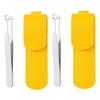 HAPINARY 2 Sets Nasal Precision Tweezers Stainless Steel Nose Hair Trimmer Round Tip Clip for Ear Wax Removal view 1