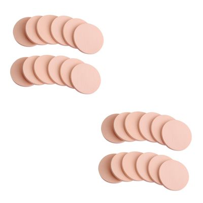 Beatifufu 2sets Makeup Sponges for Blending Round Powder Puff Wet Dry Elastic Face Powder Compact 24pcs*2