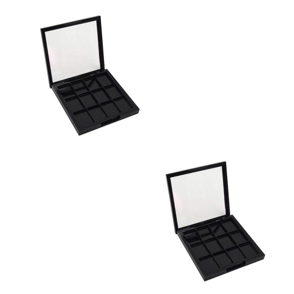 IWOWHERO 2pcs Empty Eyeshadow Dish for Makeup Storage Palette Window for Beginners and Professionals Organize Your Eye Shadow Pans