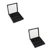 IWOWHERO 2pcs Empty Eyeshadow Dish for Makeup Storage Palette Window for Beginners and Professionals Organize Your Eye Shadow Pans view 1