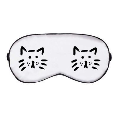 Azeeda 'Cat Face Doodle' Sleep/Travel Eye Mask (EY00026935)