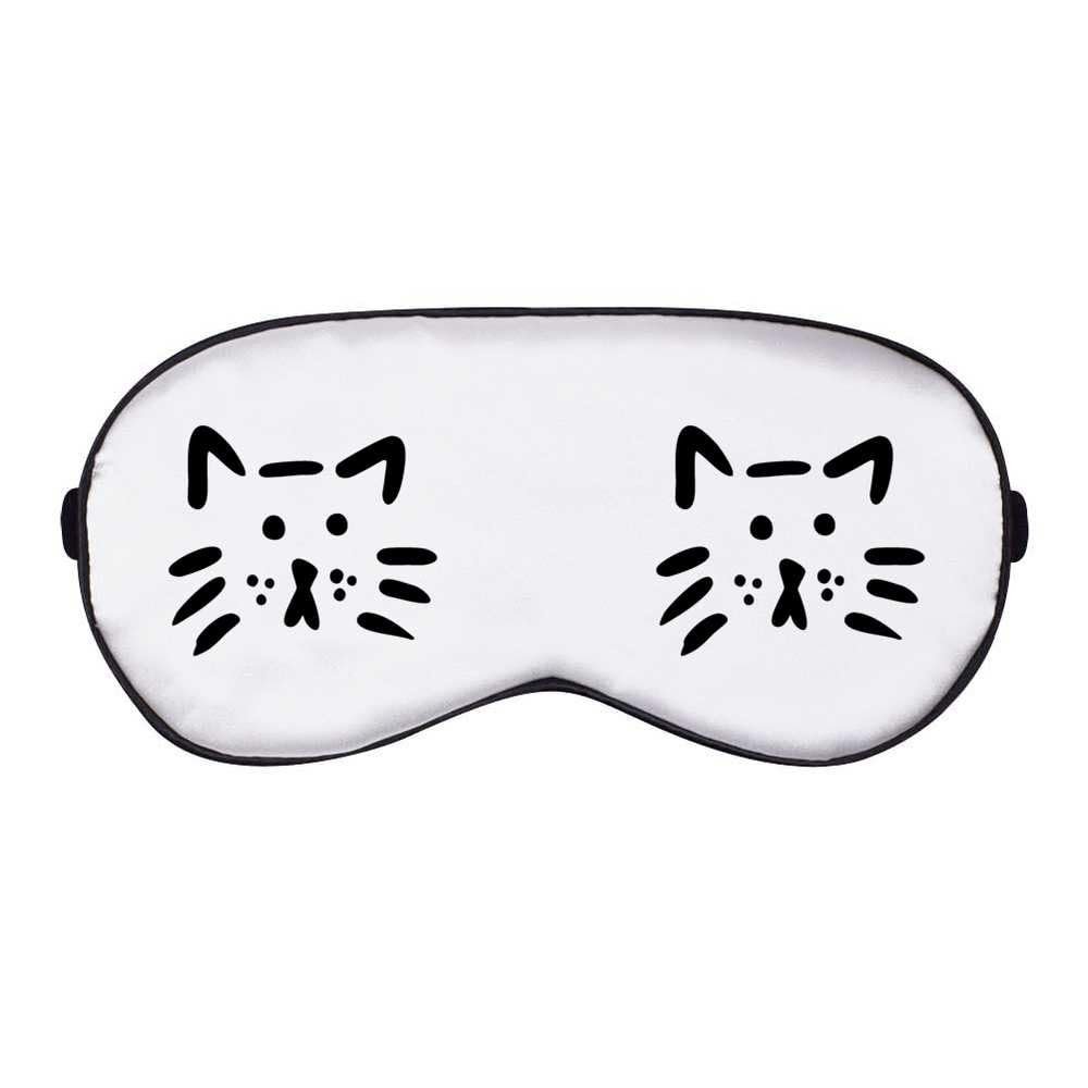 Azeeda 'Cat Face Doodle' Sleep/Travel Eye Mask (EY00026935)