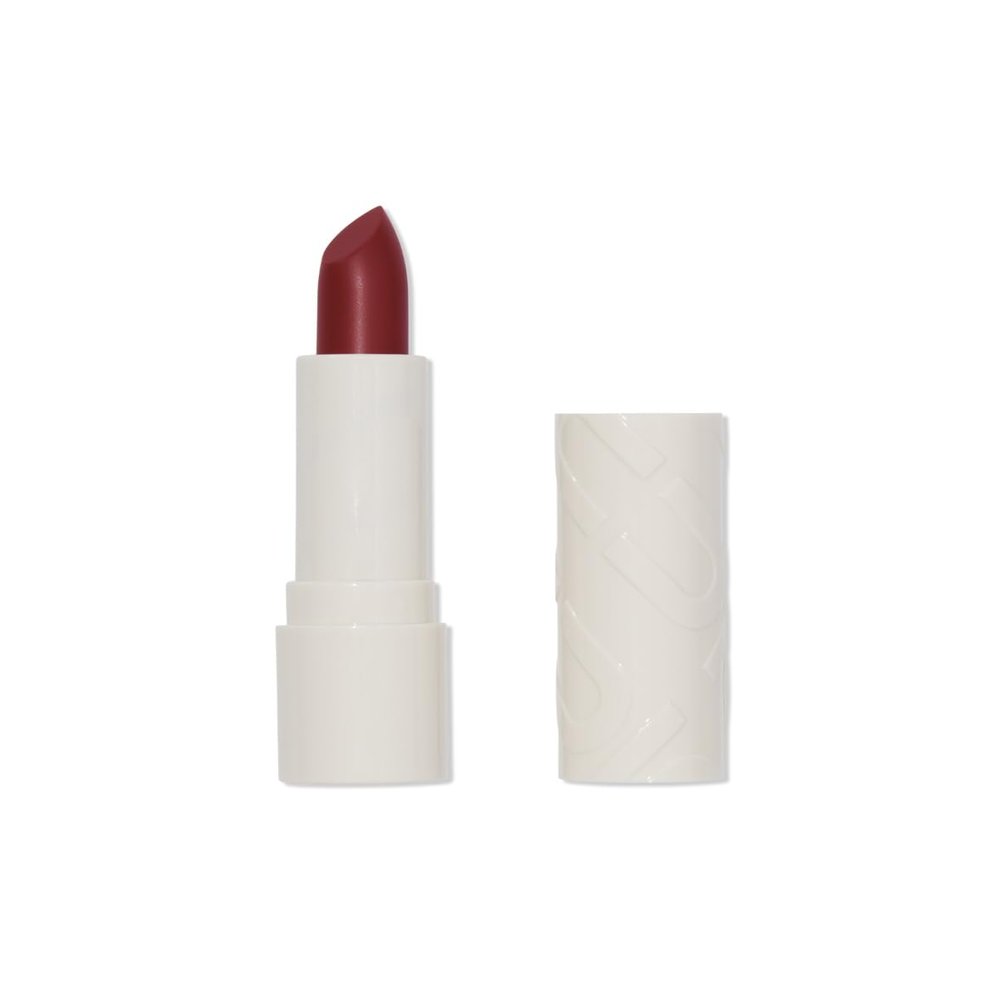 Ulta Beauty Luxe Satin Lipstick - Deep Berry Red with Slight Shimmer - Full Coverage, Bold Pigment - 320 Red Carpet Red
