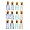 12pcs Glass Roller Bottles Gemstone Caps Essential Oil and Perfume Containers Leak Small Cosmetic Vials for Travel and Organization Random Color view 1