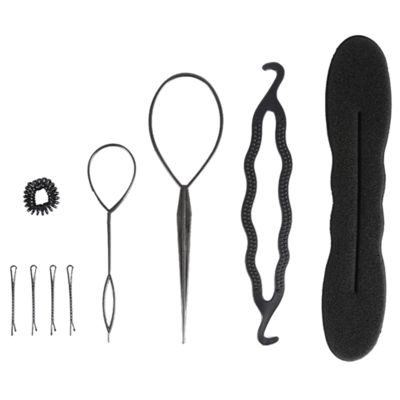4PCS Hair Bun Maker Braiding Styling Disk Tools Accessories with Comb, for Wedding, Appointment or Party (No. 2 9PCS)